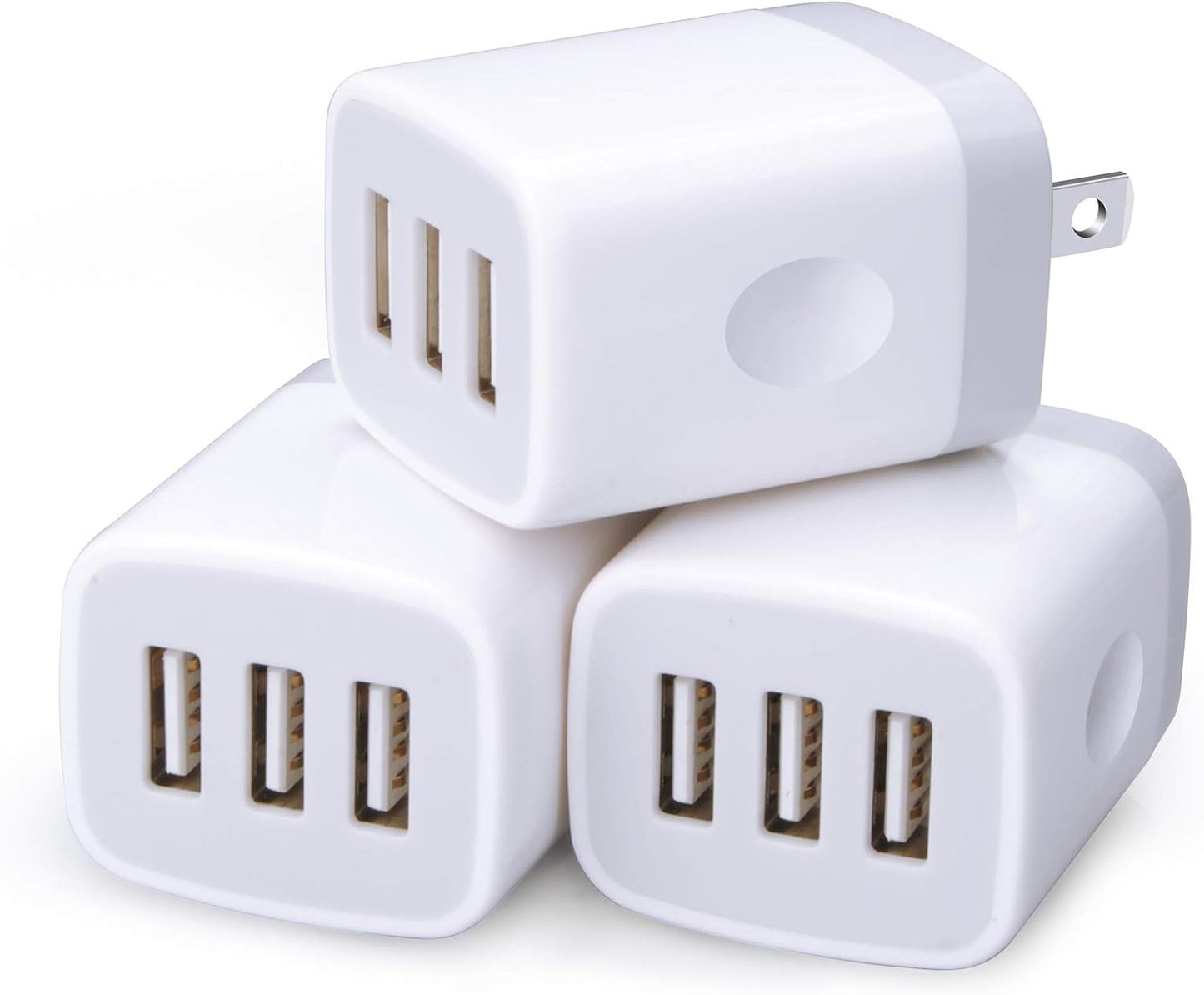 USB Charging Plug, Wall Charger Adapter, 3Pack Universal Travel 3.1A 3Muti Port Fast Charging Block Compatible with Iphone 16 15 14 13 12 SE 11Pro,Samsung Galaxy S24 S23 S22 S21 Ultra, Google