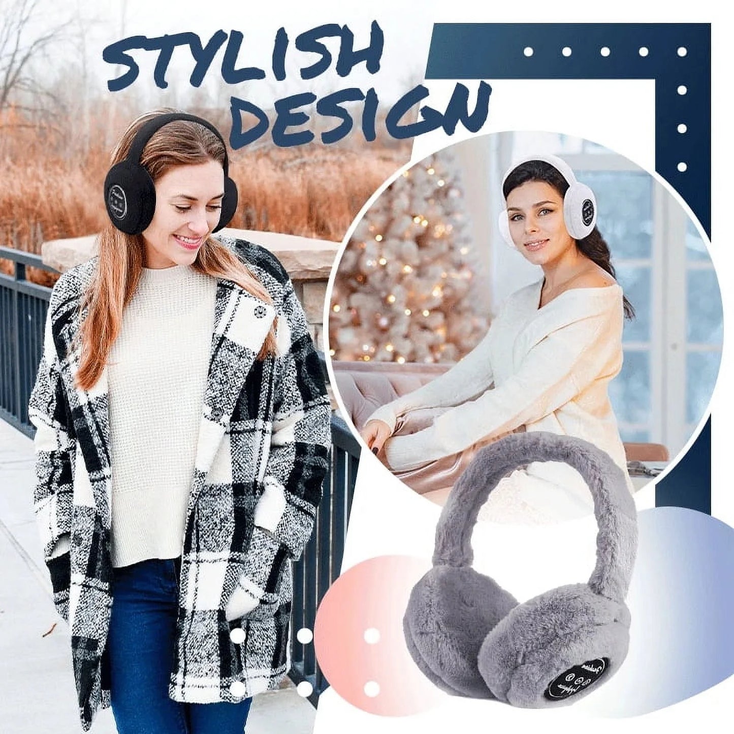Bluetooth Earmuff Warm Plush Wireless Music Earmuffs Unisex for Women Men New