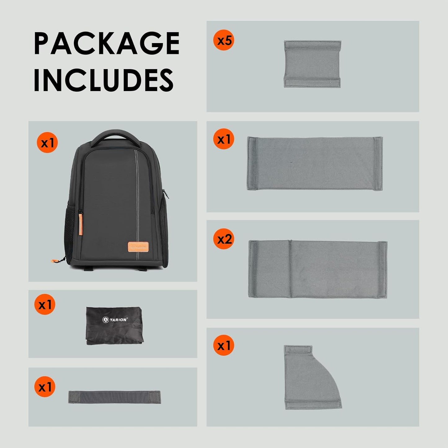 Camera Backpack Waterproof Camera Bag Large Capacity Camera Case Photography Backpack with 15In Laptop Compartment Rain Cover for Men Women Photographer DSLR SLR Cameras Lens Tripod Black TB-02
