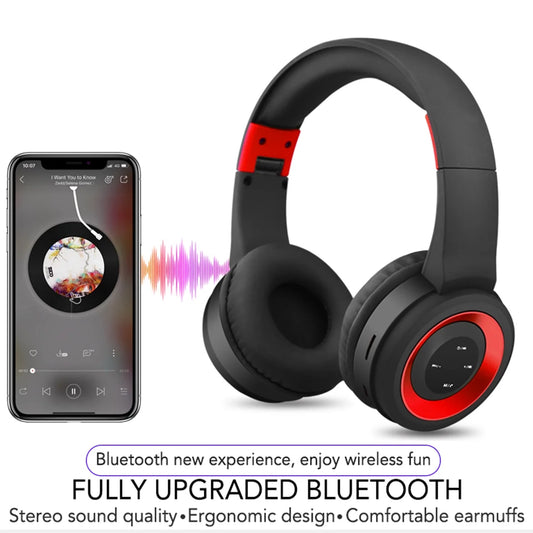 Noise Cancelling Bluetooth Headphones Wireless over Ear Folding Rechargeable Headset with Mic, TR905