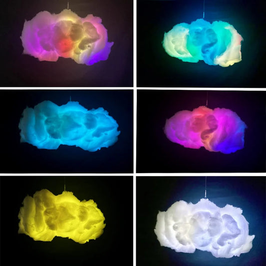 3D Cloud Lightning Multicolor Music Sync LED Wireless Remote Creative Night Lighting for Bedroom Ceiling Decor