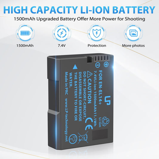 Power Up Your Nikon! 🔋 Compatible EN-EL14 Battery Charger for D3500, D5600 & More! 📸✨